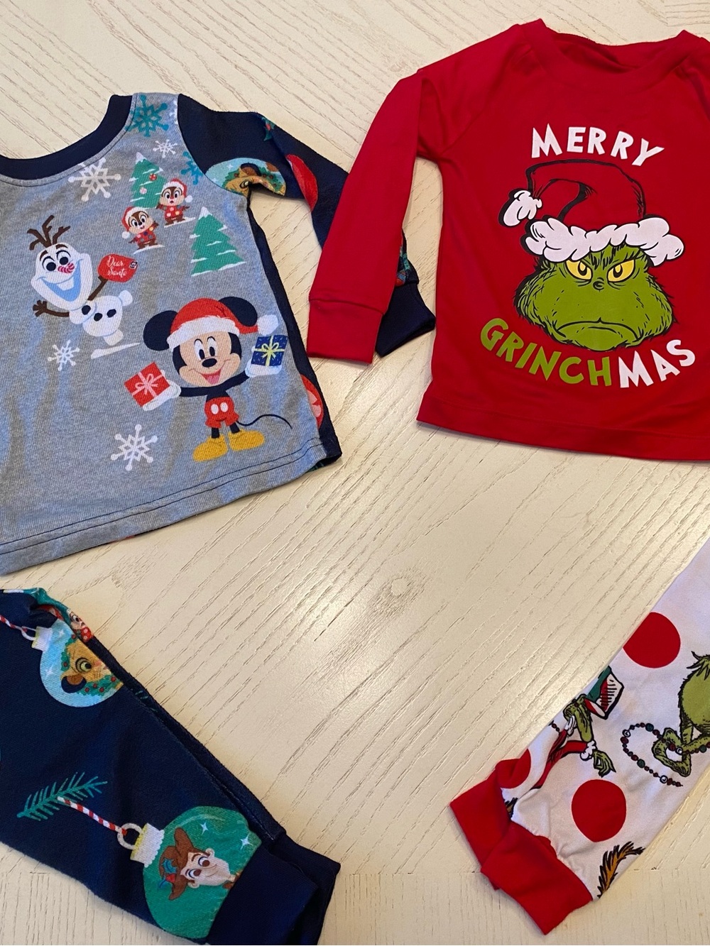 Disney Two-Piece Kids Pajama Set - Red, Navy & Gray